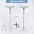 MUMTOP 31 Inch Height Glass Birdbath Birdfeeder with Metal Stake Garden Yard Outdoor Blue
