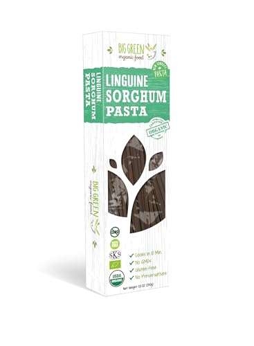 Big Green Organic Food- Organic Sorghum Linguine, Gluten-Free, Lectin-Free, Non-GMO, Vegan, Wheat and Rice Alternative, 8.8oz (1 Pack) image 3