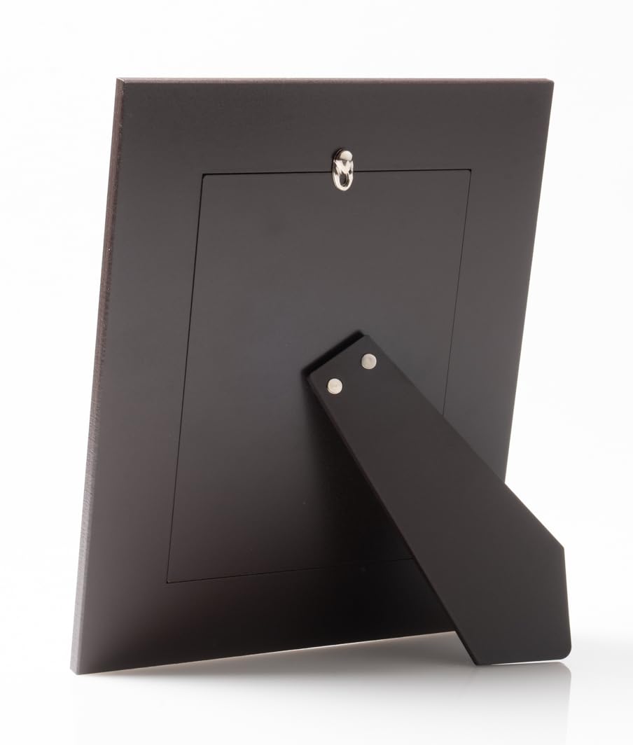 ARTÉ Marco de fotos de 13 x 18 cm, fabricado en Italia, elegante chapado en plata, chapado en plata antioxidante, precioso marco de plata con parte trasera de madera caoba E103/13 x 18