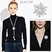 Suyi Trendy Crystal Long Necklace All-Match Style Shining Clothing Sweater Chain