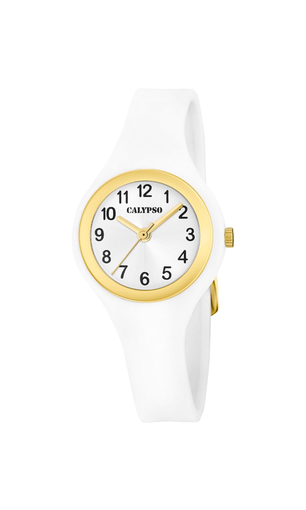 Calypso Ladies Trendy White Rubber Strap Watch K5877/1