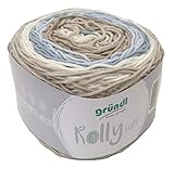 100g, Lauflänge ca. 220m Rolly Gründl Filo Blu Soft Bobbel Farbverlaufswolle, Baumwollmischgarn Baumwolle Polyacryl mit Farbverlauf (Farbwahl) (09)