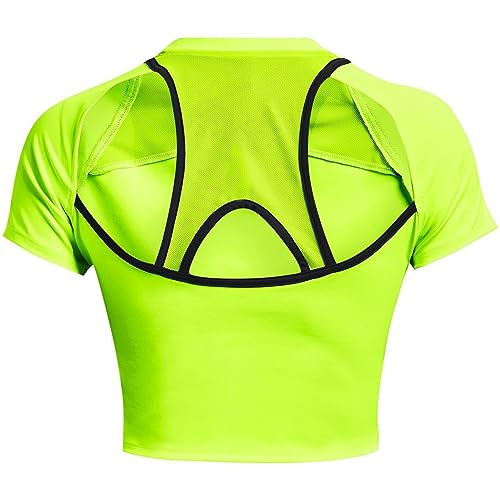 Under Armour Run Anywhere Crop SS Jaune Femme - vue 7