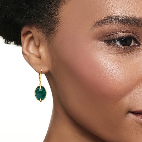 Ross-Simons 10.00 ct. t.w. Emerald Drop Earrings in 18kt Gold Over Sterling2