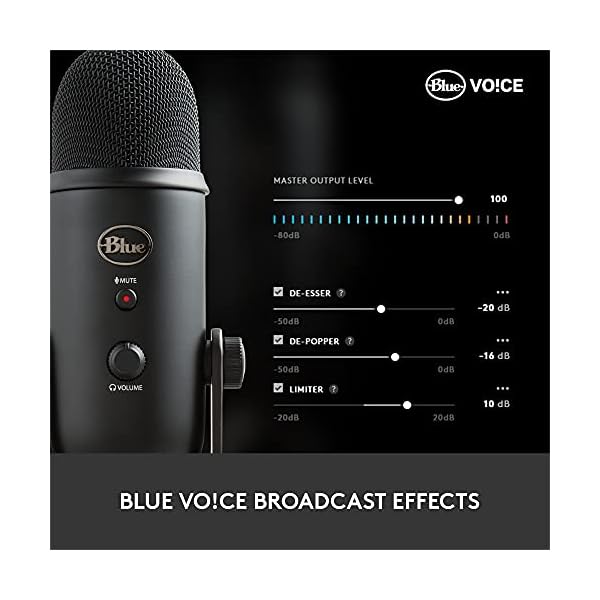 Blue Yeti X Professionelles Kondensator-USB-Mikrofon, Hochauflösende Messung und Blue VO!CE Effekte, LED-Beleuchtung für… – Bild 5
