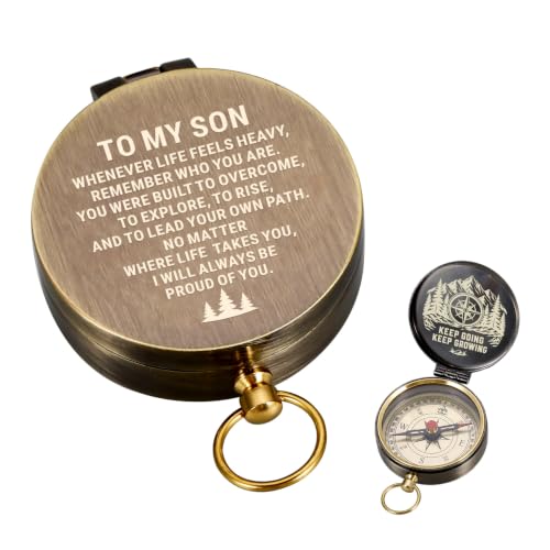 Brújula compacta de acero inoxidable TI-EDC, regalo para hijo