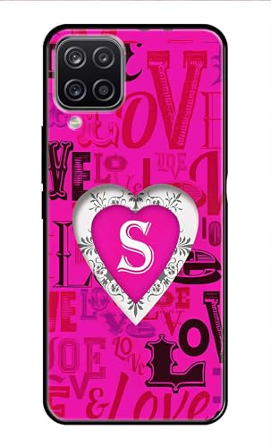 Image of Metal TPU Printed Back Cover for Samsung Galaxy M12 (Alphabet S -J1) 360 Degree Protection | Camera Protection -25092024(AR)