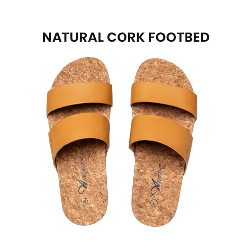 Image of Athlefit Platform Sandals Women Summer Flatform Slides for Women Comfortable Arch Support Beach Sandals