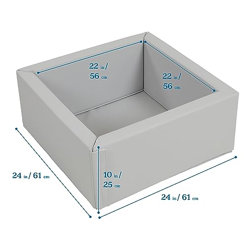Image of ECR4Kids SoftZone Play Patch Toy Bins, Beginner Playset, Light Grey, 2-Pack