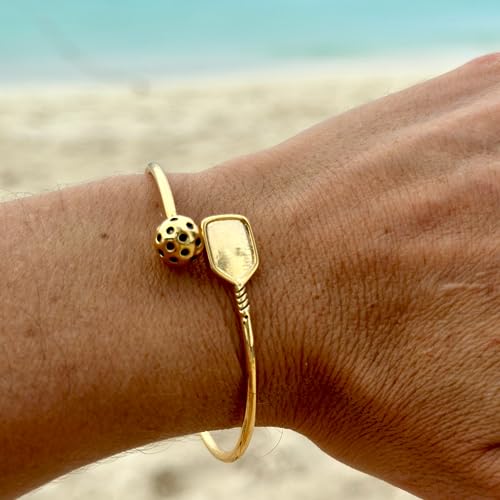 Sportybella Pickleball Bracelet - Women's Pickleball Paddle Cuff Bangle, Gift for Female Players2