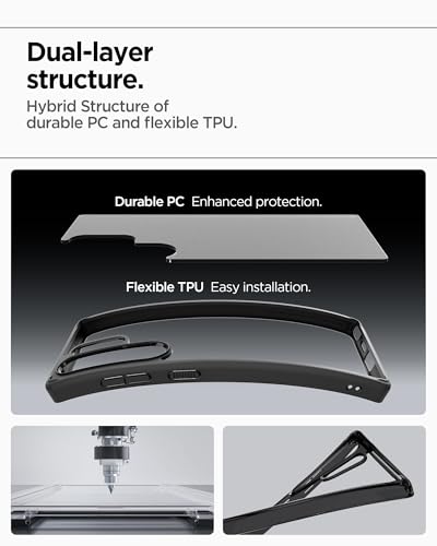 Image of Spigen Ultra Hybrid | Samsung Galaxy S25 Ultra Case [Semi Transparent] [Air Cushion Protection] Galaxy S25 Ultra Back Cover | TPU+PC - Frost Black