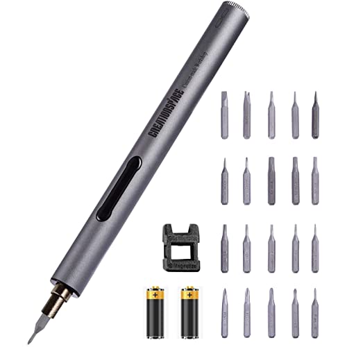 WZTO Tournevis Électrique de Précision, 20 en 1 Mini Tournevis Électrique Sans Fil, LED Intégrée, pour smartphone, Macbook, PC, ordinateur portable, lunettes, montres Réparation (Style Batterie) Cover