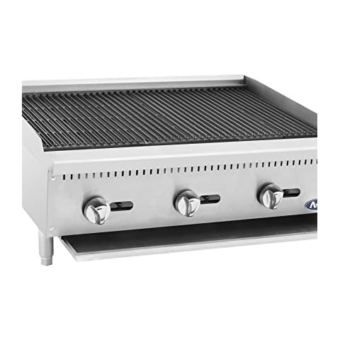 ATCB-36 Stainless Lava Rock Charbroiler Grill Char-Rock Broiler Natural Gas (36) Cover