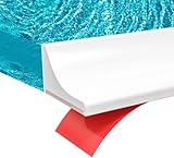 3ft/5ft/6ft/8ft10ft Collapsible Shower Threshold Water Dam Watei Barrier for Shower and Water Stopper Keeps Water Inside Water Threshold for Wet and Dry Separation (3ft, White)