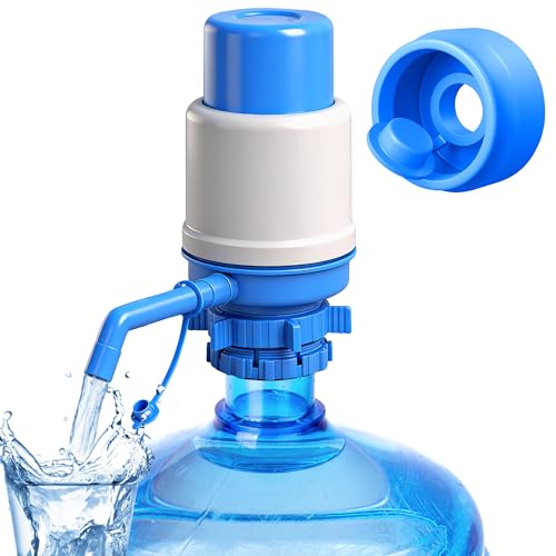 Gofriipai Water Pump for 5 Gallon jug,Universal 5 Gallon Water Dispenser,Manual Water jug Pump Fits 2-5-Gallon Jugs for Crown Top and Screw Top Jugs