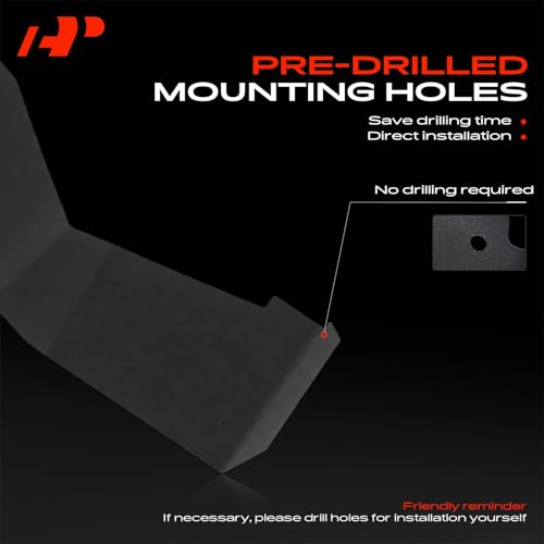 Image of A-Premium Mud Flaps, No Drilling Required Splash Guards with Accessories | Compatible with Polaris General 1000 2016-2018, General 4 1000 2017-2019, UTV, Set of 4 Front and Rear