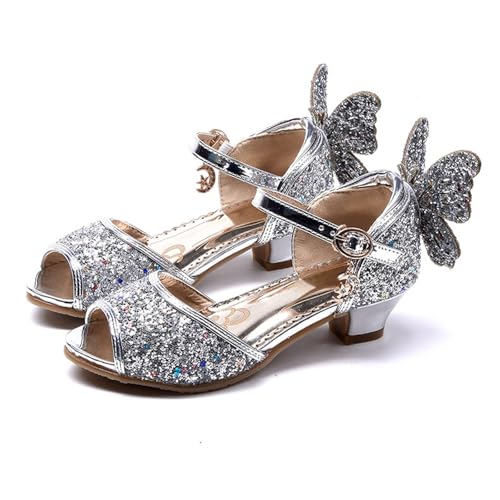 IWIHMIV Girls Low Heels Sandals Ankle Strap Dress Shoes Flower Girl Wedding Party Shoes Toddler Dress Sandals Girls2