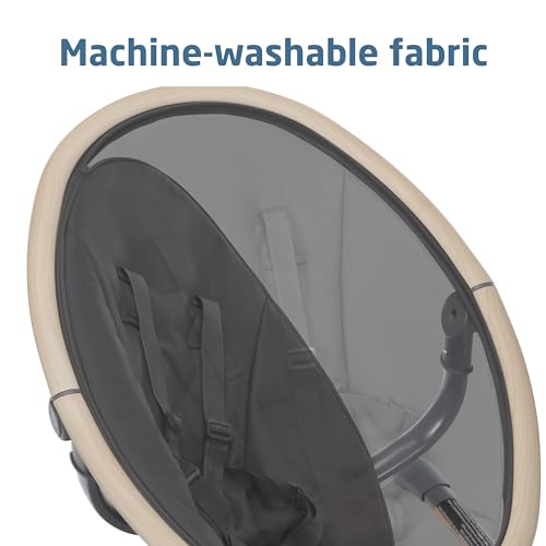 Maxi-Cosi Cassia Smart Baby Swing for Infants, Portable, Foldable Infant Swing with Music, 360 Rotation, 5 Speeds, 12 Melodies, EcoCare Fabric, Auto Motion Sensor, 2 Reclines, Classic Graphite - image 4