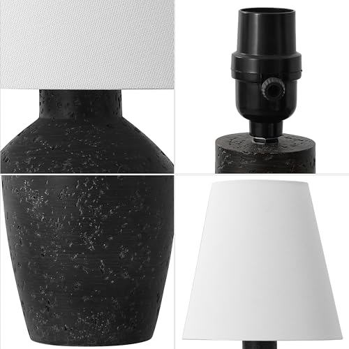 Juego de 2 lámparas de mesa modernas negras mate 19.5 pulg. miniatura 5