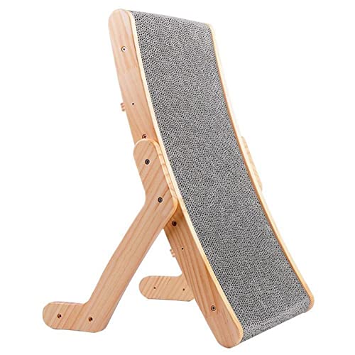 Boîte de grattage de chat premium en bois véritable et lit surélevé - 8
