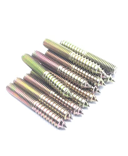 Image of Hanger Bolt M10x70 Double Headed Bolt Self-Tapping Screw for Furniture 15Pcs