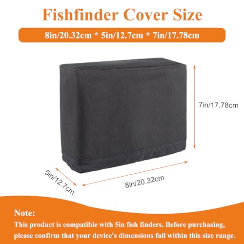 Image of Fishfinder Cover 3-10in,Depth Finder Oxford Fabric Waterproof Protection Accessories,for Hummingbird Lowrance Models,Protects Your Screen and Device from Sun Adverse Weather Damage Fishing