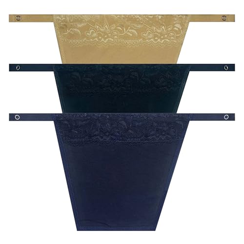 Image of Cotton Clip-on Mock Lace Camisole for Women,Deep Neck Cleavage Cover Cami Secret