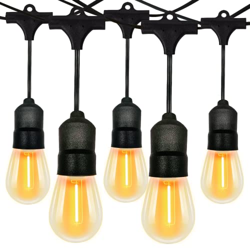 Safety Low Voltage Waterproof Outdoor String Lights, 72Ft Festoon Lights With 20 X Hanging Led Light Bulbs, For Backyard Porch Balcony Garden Bistro Party #TOP2