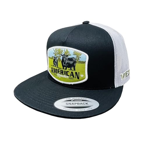 Image of Vexil American Rancher Adjustable Snapback Western Lifestyle Rodeo Southwest Inspired Meshback Hat