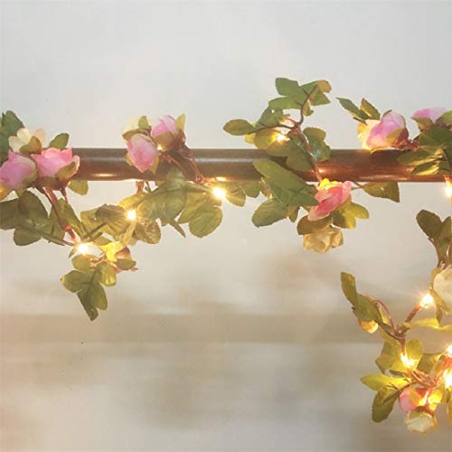 Guirlande lumineuse 2m 20 LED argentée à fleurs avec minuterie pour table - 6