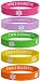 Max Petals Type 2 Diabetic Medical Alert ID Privacy Enhanced Silicone Bracelets Fun Colors 5 Pack