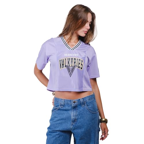 Ultra Game WNBA Official Womens Super Soft Mesh Crop Top T-Shirt Golden State Valkyries Team Color Small