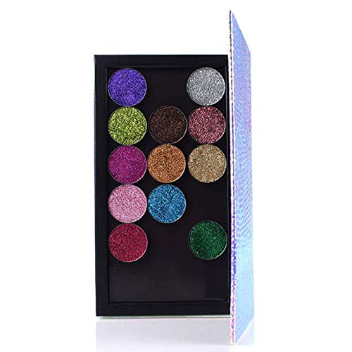Empty Magnetic Eyeshadow Palette, Vodisa Make Up Organiser Pallet with Metal Pans for Eyeshadow, Blush, Baked Powders, Foundation Powder and more Cosmetics Tools Beauty Storage (Colorful 1810)