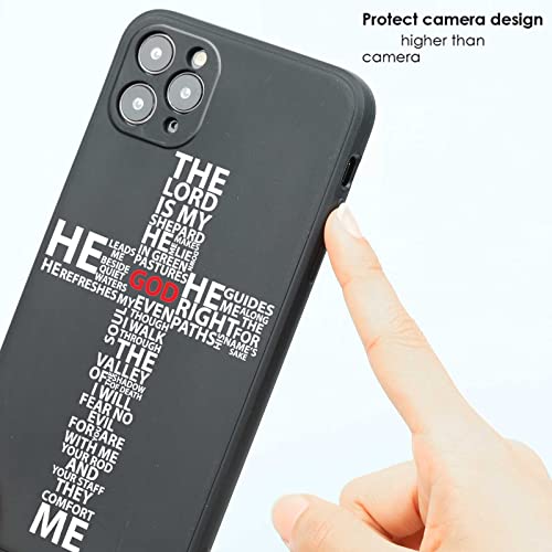 Compatible With Iphone 11 Pro Max Case, Christ Christian Bible Verse Cross God Jesus Graphic Design For Iphone Case Men Boys, Soft Silicone Trendy Shockproof Case For Iphone 11 Pro Max #TOP3