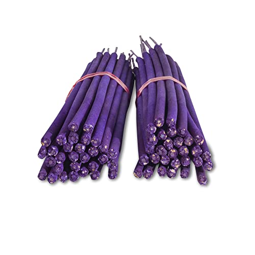 19'' Inch Long Jumbo Unscented Sticks 100 Bundles Full Case 100% Natural Joss & Bamboo Punk Blanks. Add Any Aroma Depot Fragrance Oils To Make Your Own Scented Incenses. (Purple) #TOP1