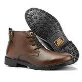 Bota Coturno Masculina de Couro Legítimo Casual (Marrom, BR, Adulto, Numérico, 41)
