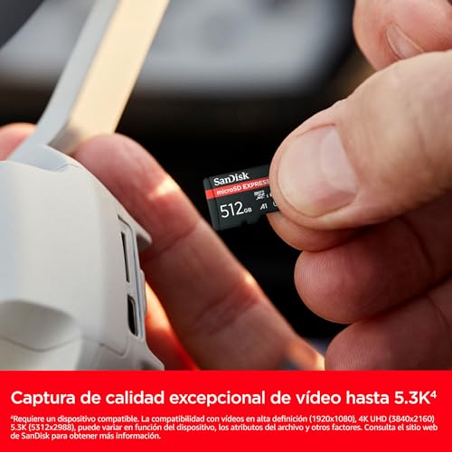 SanDisk Tarjeta microSD Express de 512 GB, hasta 880 MB/s de Velocidad de Lectura y hasta 650 MB/s de Escritura, con Velocidad de Escritura sostenida de 220 MB/s, U3, C10 - imagen 6