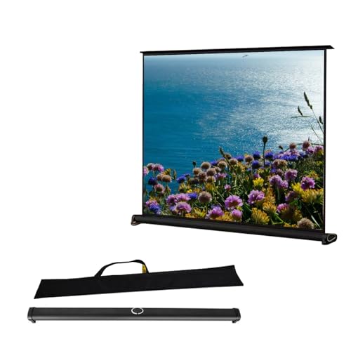 Pantalla de proyección portátil de 30 pulgadas, relación 4:3, pantalla retráctil HD 4K con bolsa de almacenamiento miniatura 1