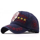 SOYNIA Gorras Sombreros Cap Gorra De Béisbol De Los Hombres De Las Mujeres Snapback Bordado Papá Sombrero Hombre Truckermen Cap 56-61Cmadjustable Marina