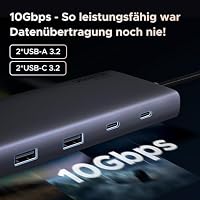 UGREEN Docking Station 2*HDMI & 1*DP 4K@60Hz USB C Hub 10Gbps – Ansicht 6