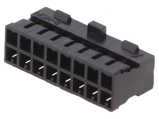 Boîtier Molex 16Ckt pas 2mm MGrid WtB Rec Crp Hsg PBT Blk lot de 2
