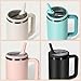 ANTAND 2 Pack Leakproof Lid Replacement 40 oz for Stanley Cup Accessories, Flip Straw Tumbler Leak Proof Lids for Stanley Quencher H2.0, Dust-Proof Straw Cover for stanley cups 40oz (Beige, Beige)