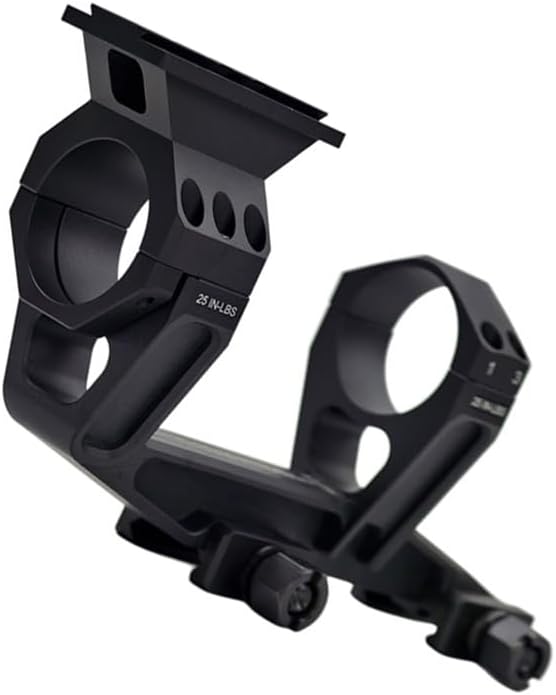 30mm LPVO Cantilever Scope Mount，1.93" Height，Dual Rings Mount with Top Rail Base for ACRO P2 Red Dot Optical Sight，7075 Aluminum，Fits 20mm Picatinny Rail，for ATACR VUDU NXS etc Riflescopes，Black