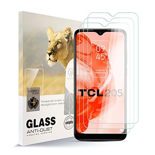 AYSOW Pezzi Pellicola Protettiva Compatibile con TCL 205 Vetro temperato 0.2mm 9H Durezza 2.5D Film, Anti Graffio, Bolla Libera 3 Pezzi