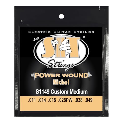 SIT Strings Power Wound Nickel Electric Guitar Strings (S.I.T.), Custom Medium 11-49, S1149