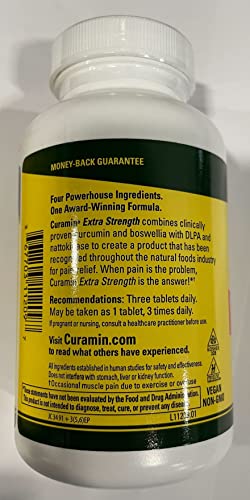 Terry Naturally Curamin Extra Strength - 90 Tablets - Non-Addictive Pain Relief Supplement With Curcumin From Turmeric, Boswellia & Dlpa - Non-Gmo, Vegan, Gluten Free - 30 Servings #TOP2