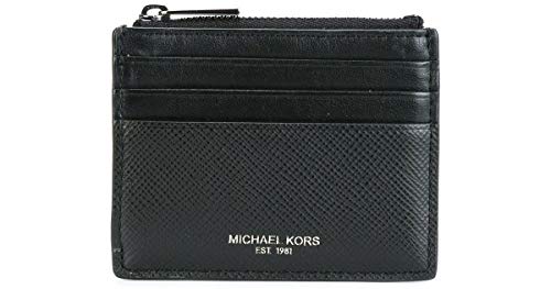 Michael Kors Portefeuille zippé pour Homme - Noir, Noir, 1x8x10 cm (B x H x T)