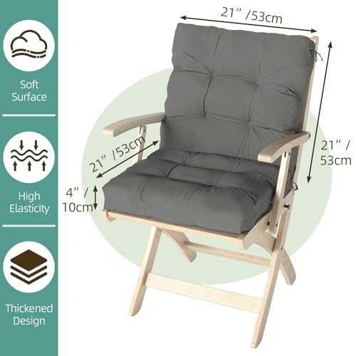 zanwu hwyd Outdoor Chair Cushions 42x21x4 Inch Set of 2, Dark Gray by zanwu hwyd - Image 9