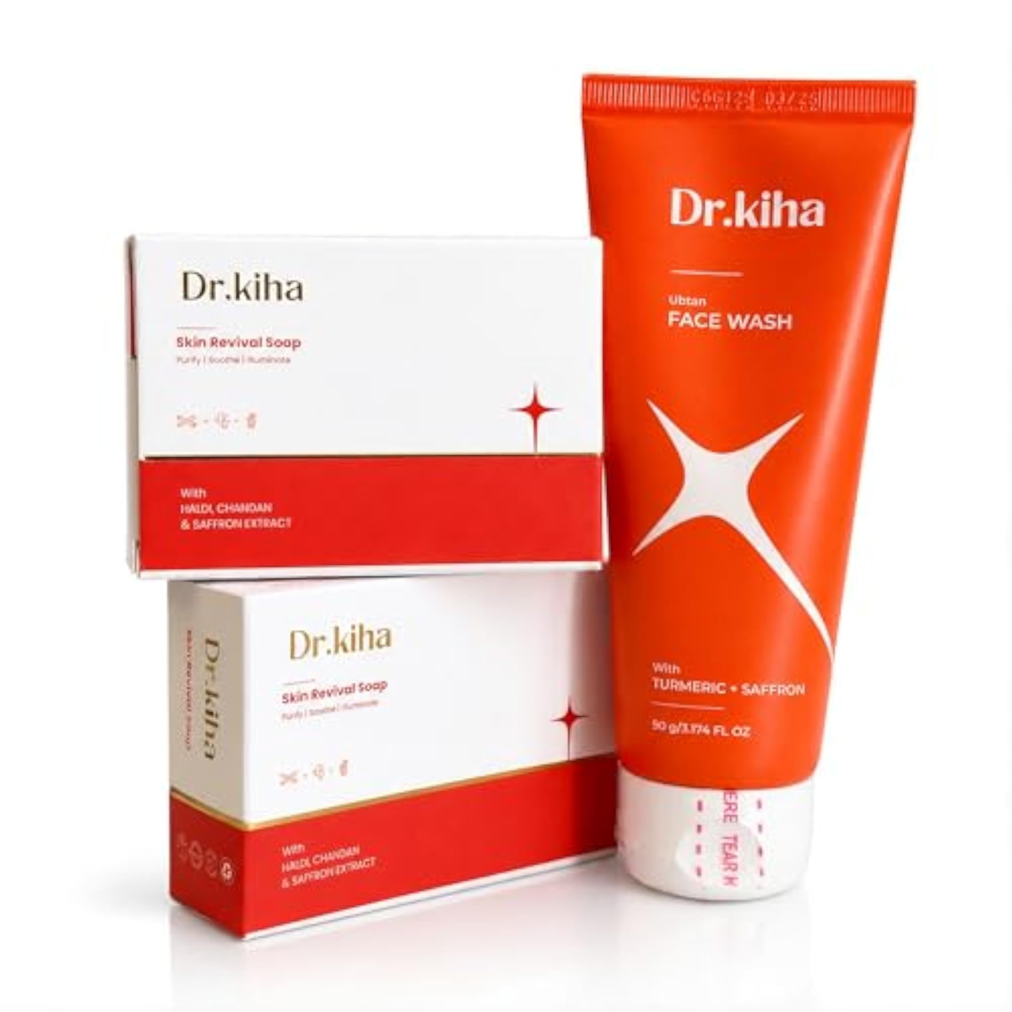 Dr. Kiha Ubtan Face Wash & Brightening Bathing Soap Combo