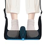 Airplane Foot Hammock, Foot Hammock for Travel Accessories with Ergonomic Removable Foot Divider Design, Airplane Foot Rest, Premium Comfortable Memory Foam & Hardboard for No Feet Clashing(Large)